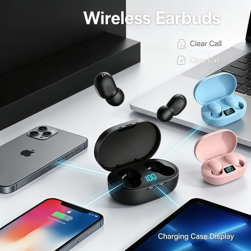 Bluetooth Headset On Ear - 2026 Nieuwe TWS E6S Fone Bluetooth
