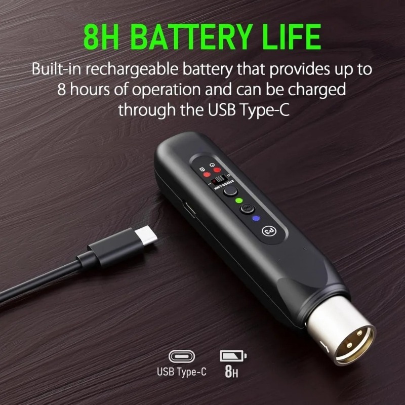 Bluetooth Adapter Receiver - Draadloze XLR Bluetooth-ontvanger - Oplaadbare adapter