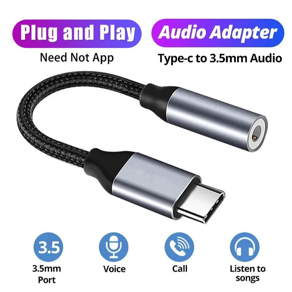 Audiophile Headphone Wired - USB Type-C naar 3.5mm audio-adapter oortelefoon