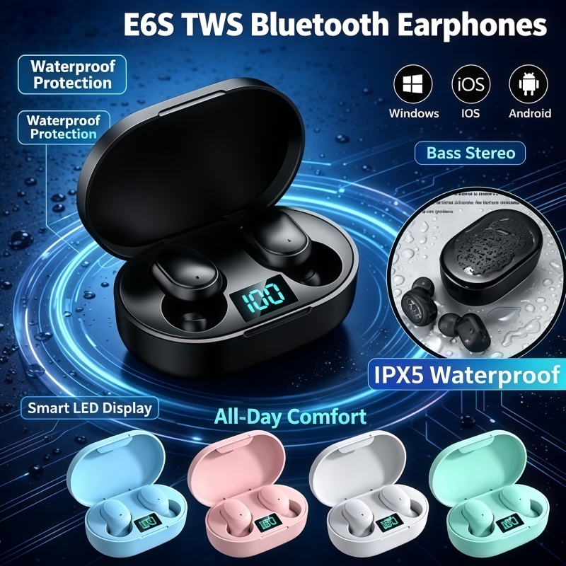 2026Hot-selling TWS E6S Fone B - Bluetooth Headset On Ear recensie en prijs